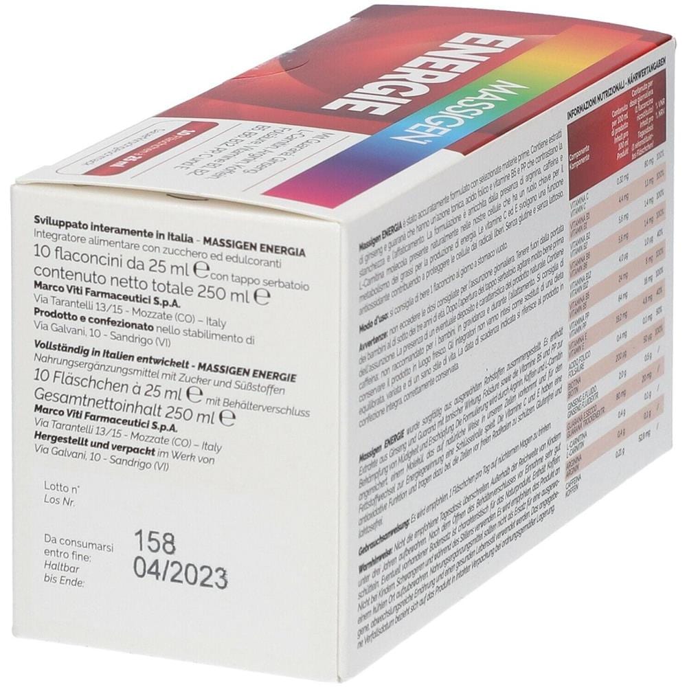 Massigen Energia 10 Flaconi da 25 ml - Foto 1