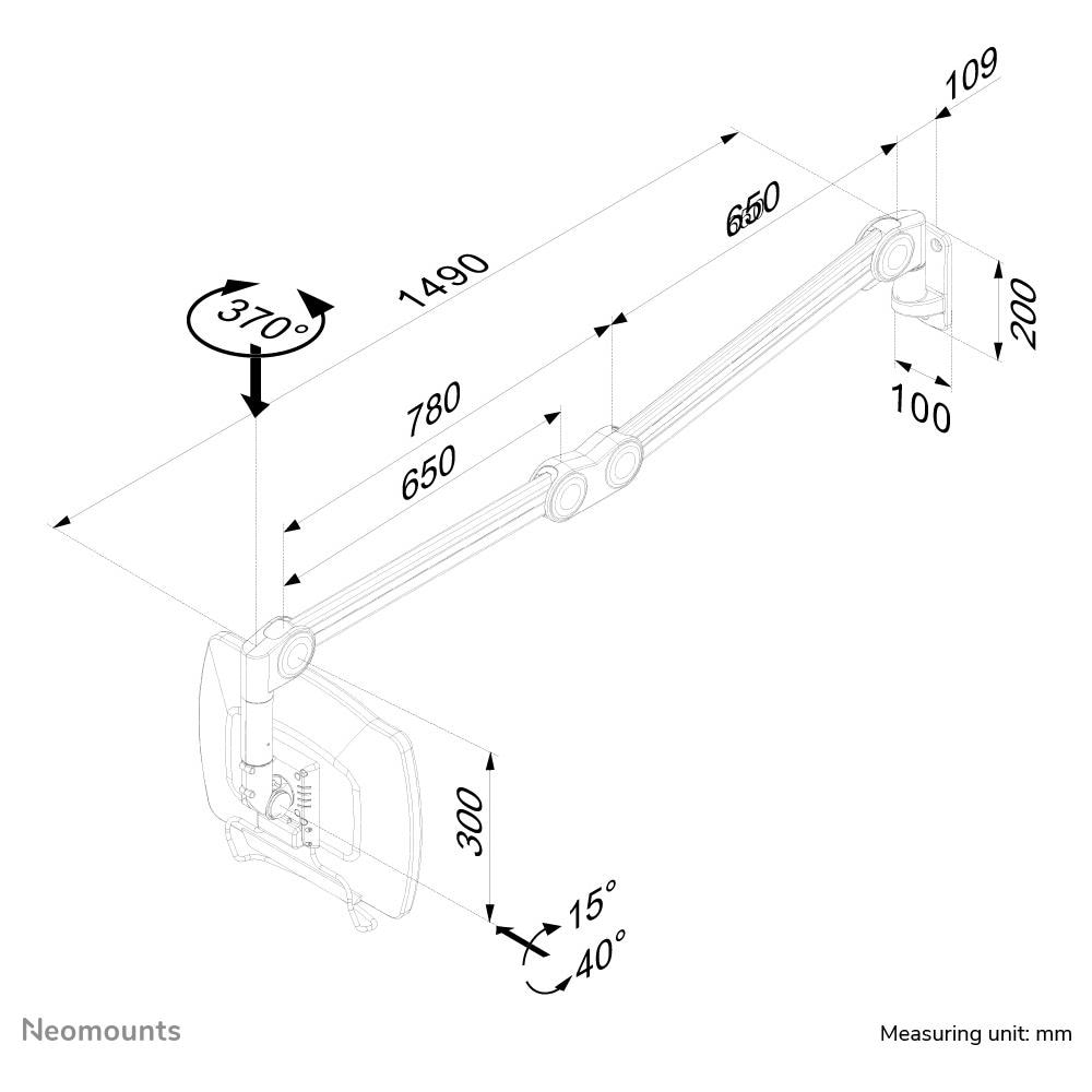 FPMA-HAW200 Supporto a Parete per Monitor Medicali - Foto 4