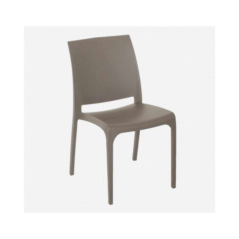 Sedia Volga In Colore Taupe - Foto 1
