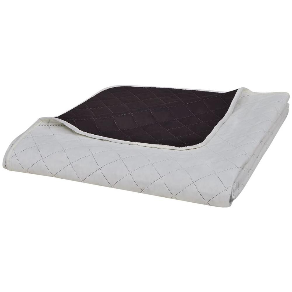 Copriletto Reversibile Beige / marrone 230 X 260 Cm - Foto 8
