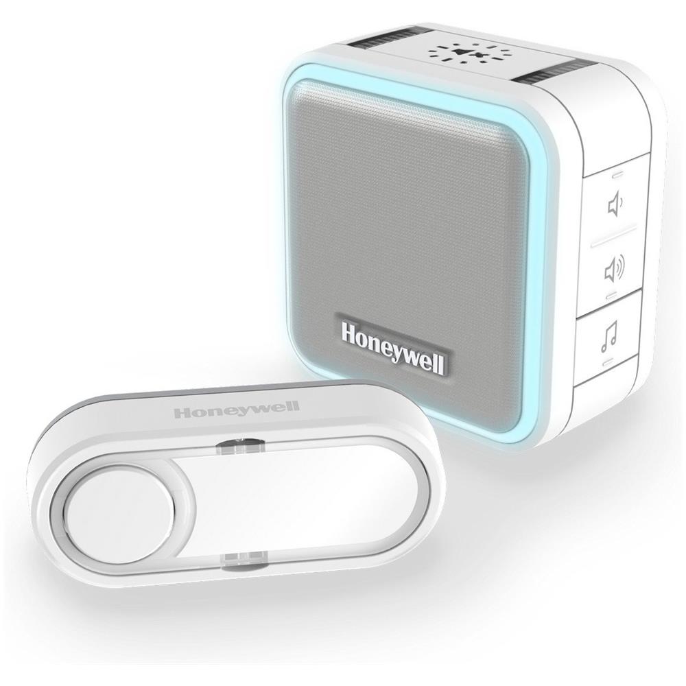 Kit Campanello Portatile senza Fili con Indicatore Halo, Funzione Sospensione e Pulsante - Bianco - Foto 1