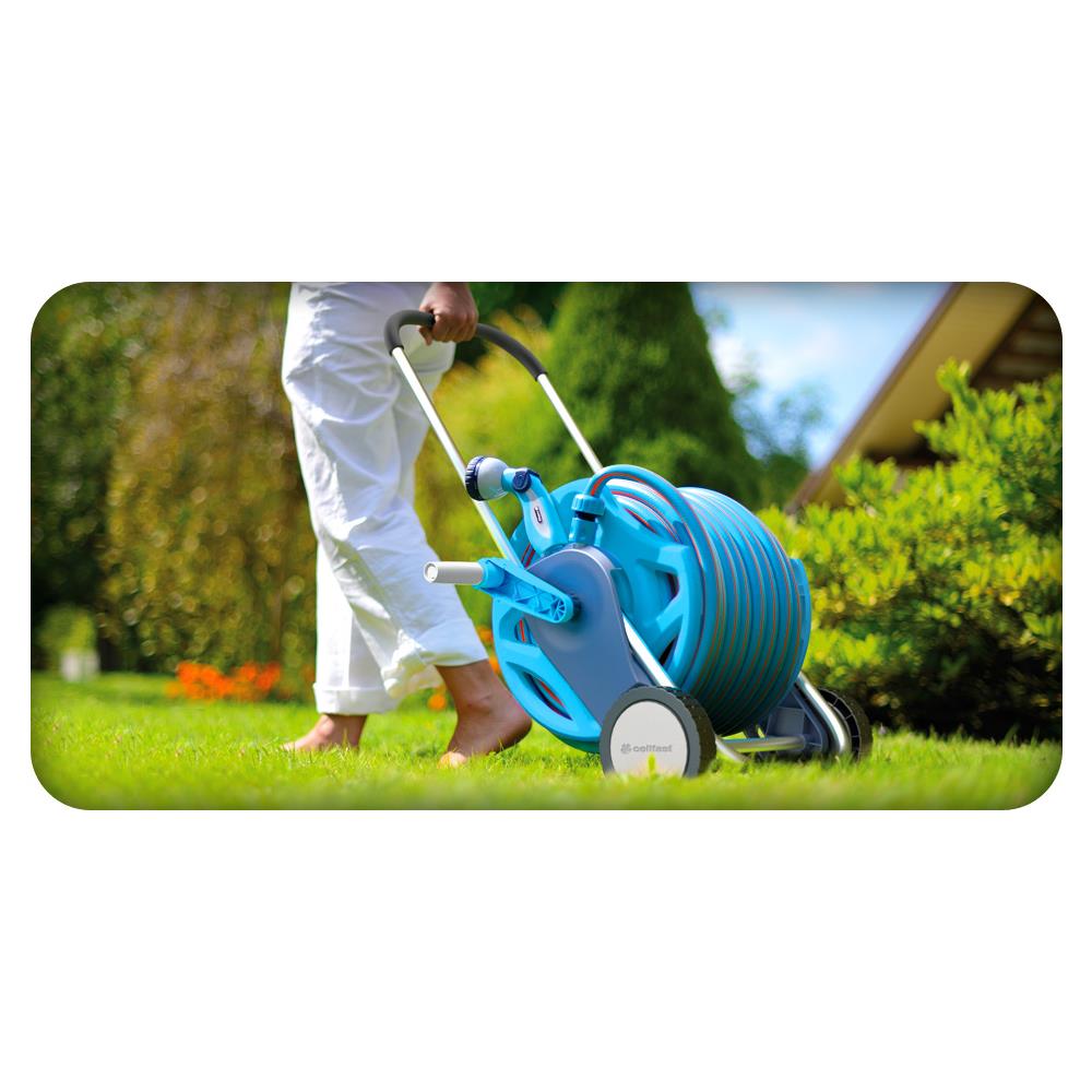 Set Professionale Tubo Da Giardino Reel Hosepiùe Trolley Compreso Tubo 25m Proffesional E piùtola - Foto 2