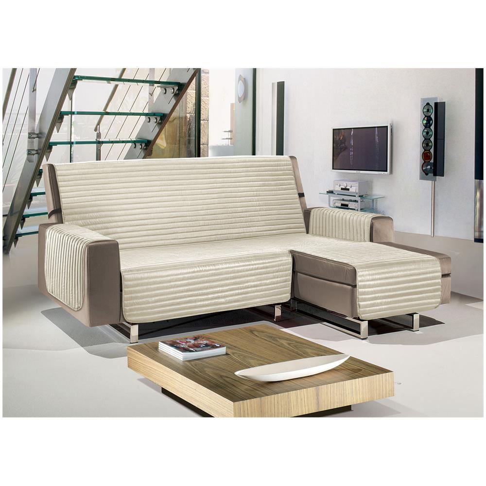 Copridivano Con Penisola Trapuntato Modello Best Colore Panna 240 Cm Panna - Foto 1
