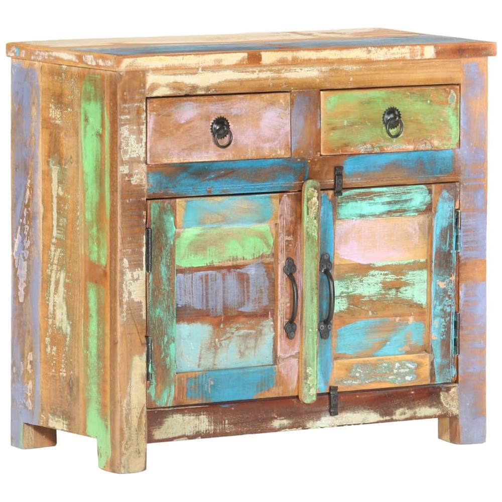 Credenza 70x35x65 cm in Legno Massello di Recupero - Foto 8