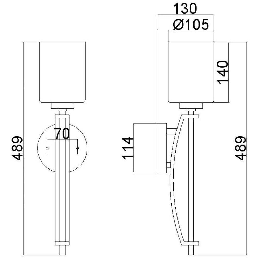 Applique Grande A 1 Luce - Finitura Cromata Lucida, G9 - Foto 2