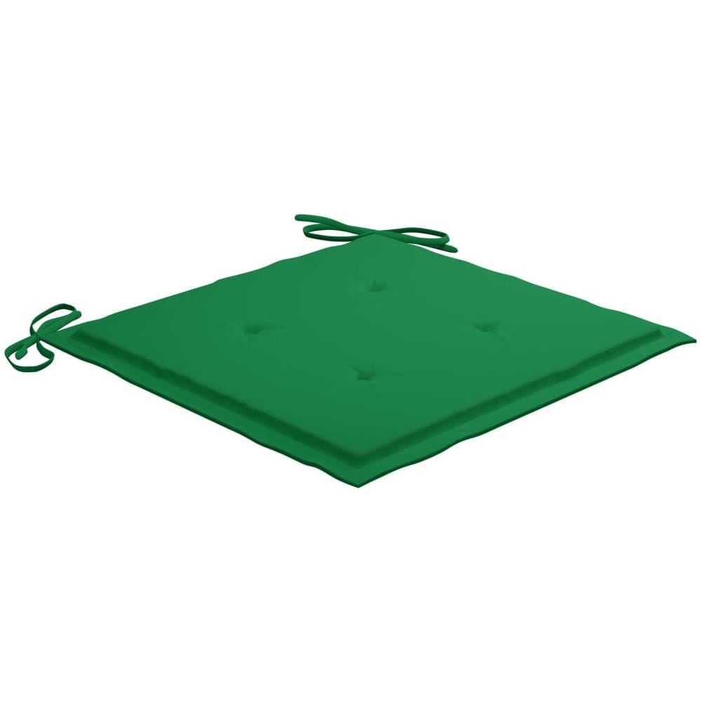 Cuscini per Sedie da Giardino 4 pz Verdi 50x50x4 cm Tessuto - Foto 2