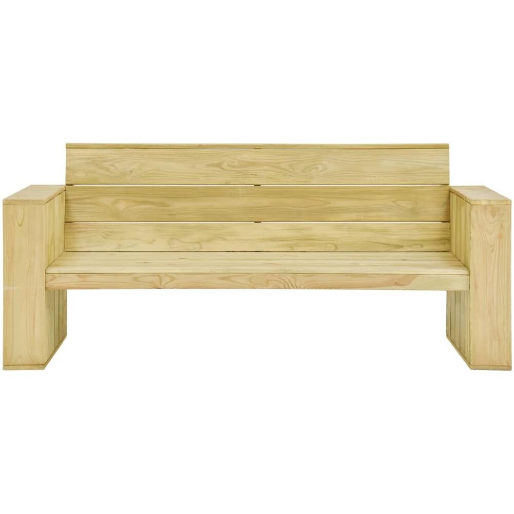 Panca da Giardino e Cuscini Grigi 179cm Legno Pino Impregnato - Foto 2