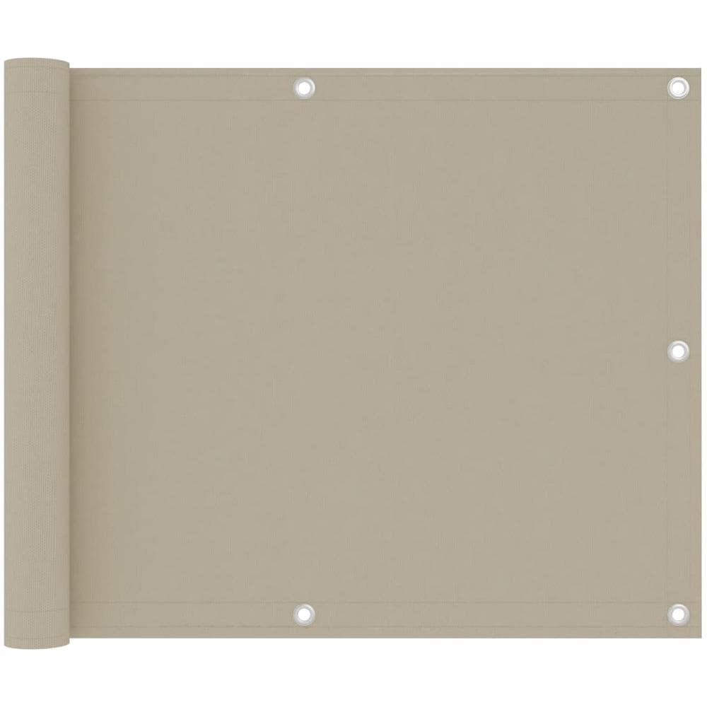 Paravento da Balcone Beige 75x300 cm in Tessuto Oxford - Foto 1