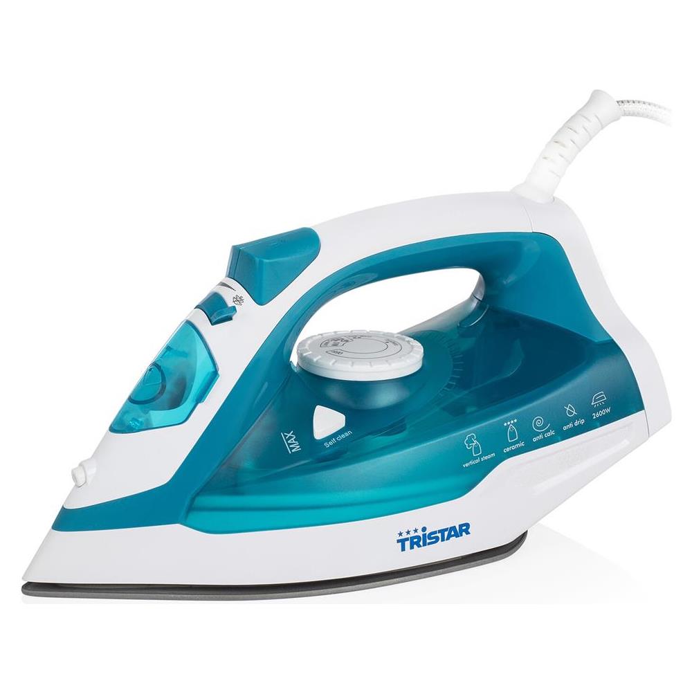 ST-8320 Ferro a vapore Ceramica 2600W Turchese, Bianco ferro da stiro - Foto 1