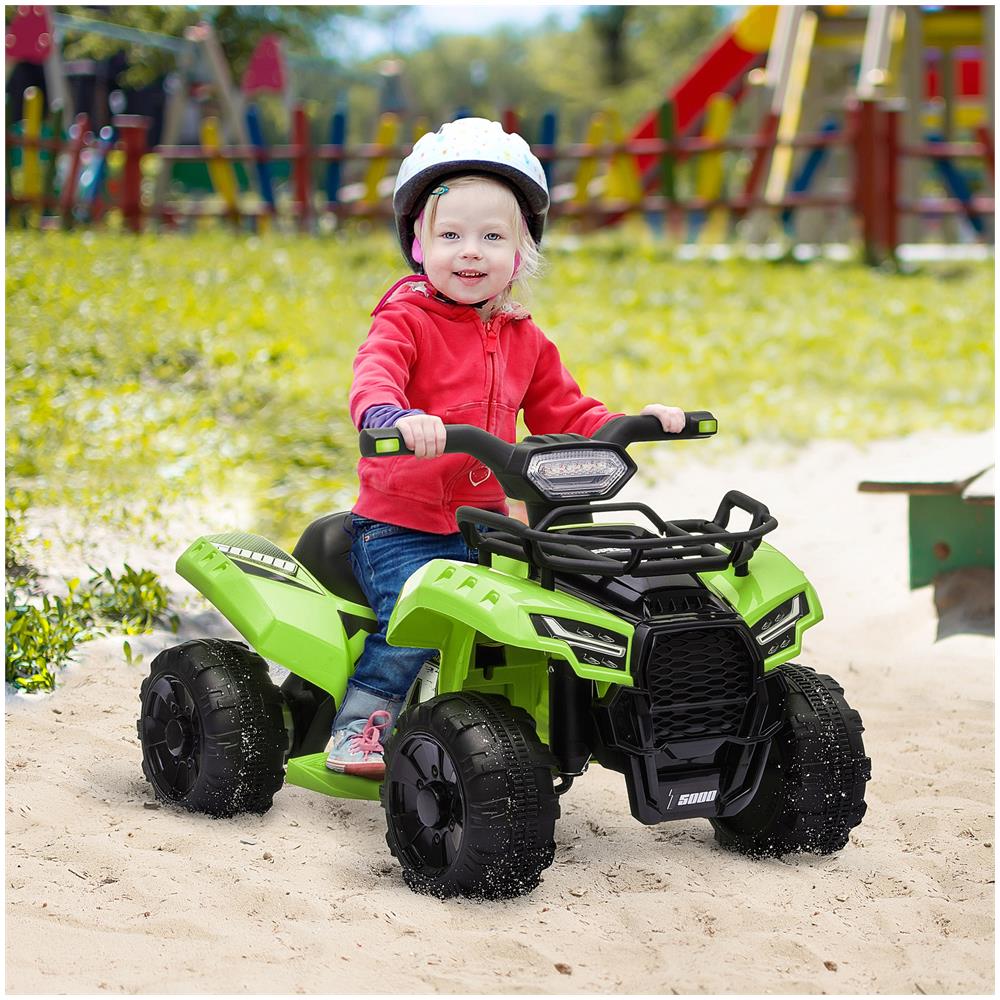 Quad Elettrico Per Bambini Con Batteria Ricaricabile 6v Età 18-36 Mesi - Verde - Foto 2