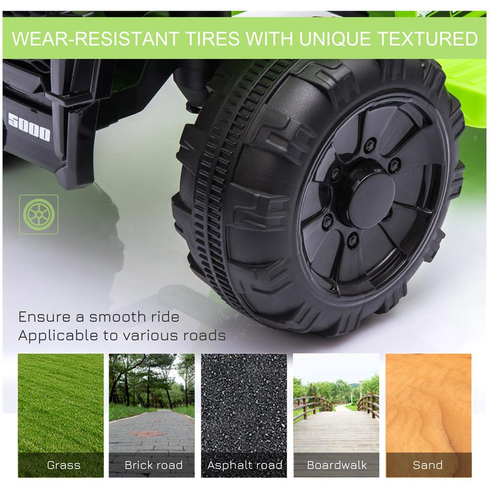 Quad Elettrico Per Bambini Con Batteria Ricaricabile 6v Età 18-36 Mesi - Verde - Foto 8