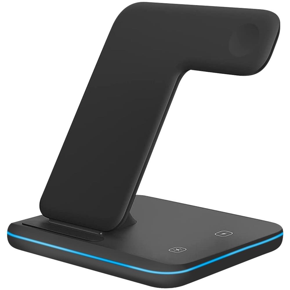 Docking Station Qi Per Iphone, Apple Watch, Airpods Design Verticale Nera - Foto 2