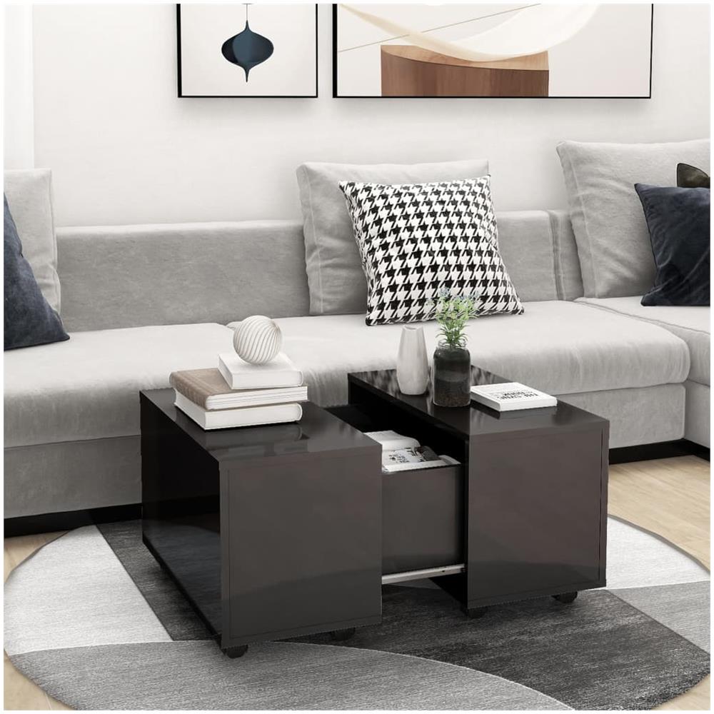 VidaXL Tavolino Da Salotto Nero 40x40x42 Cm In Legno Multistrato