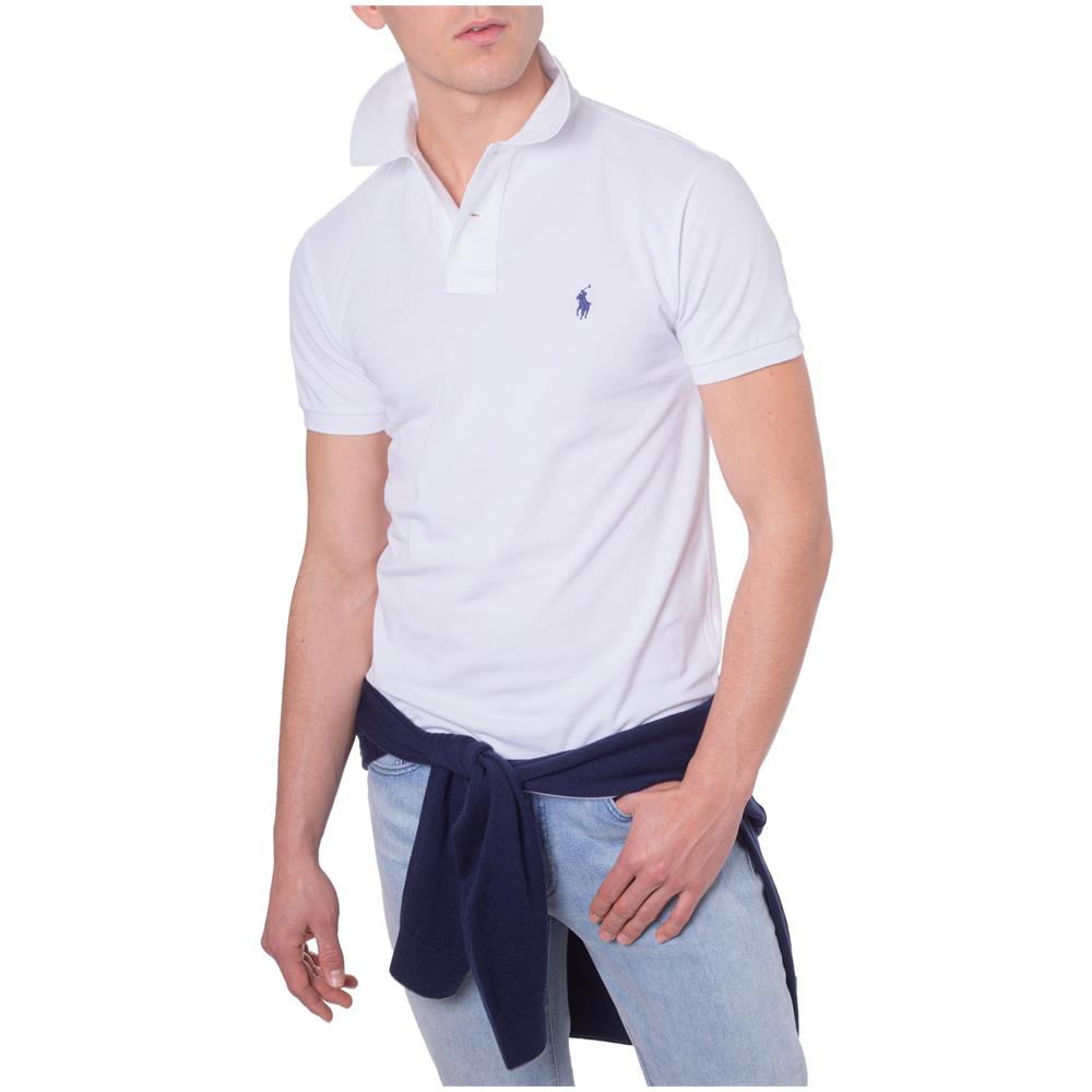 Polo Uomo Slim Fit In Piquè Blu - Foto 2