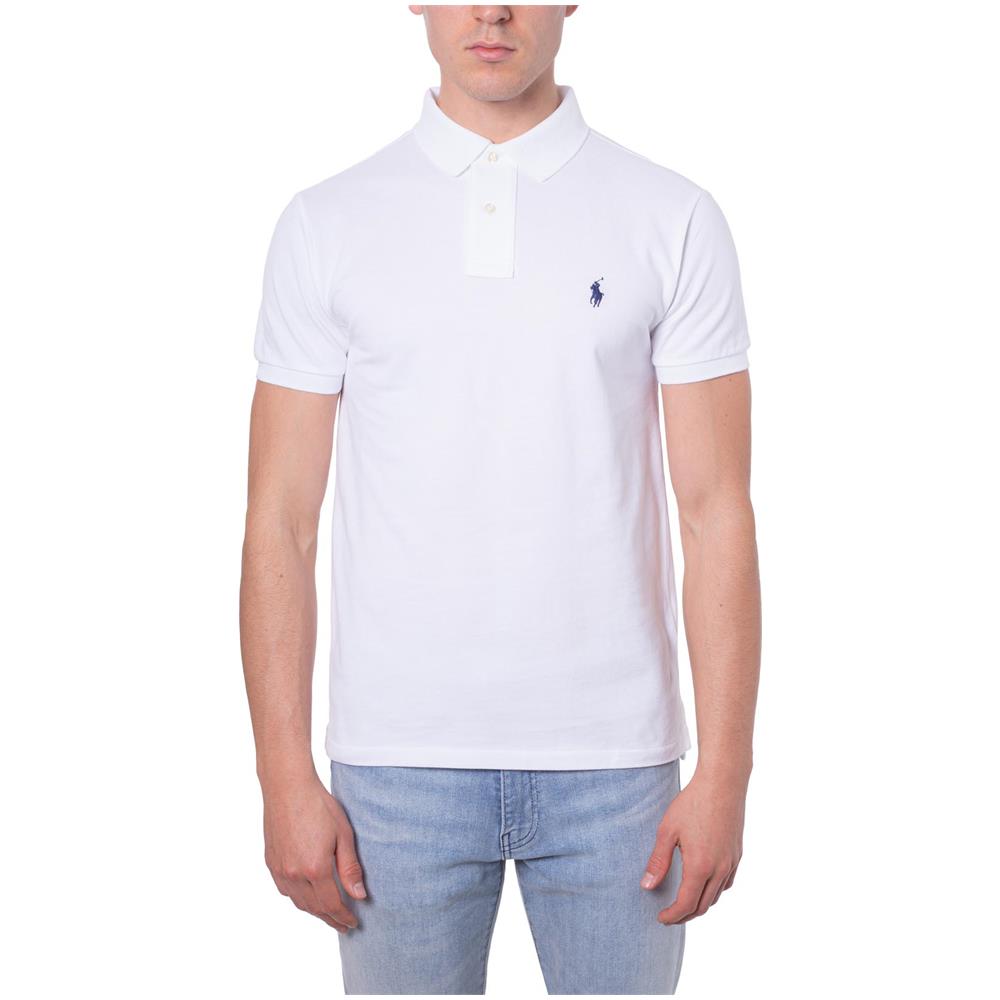 Polo Uomo Slim Fit In Piquè Blu - Foto 1