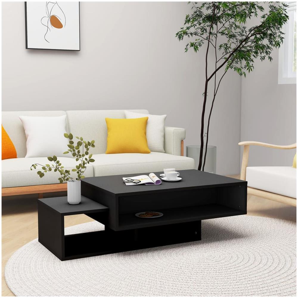 Tavolino da Salotto Nero 105x55x32 cm in Truciolato - Foto 1