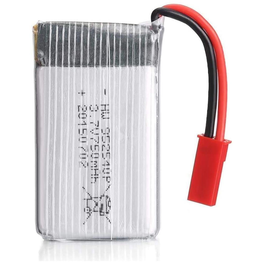 4 Pezzo Batteria Lipo Ricaricabile (3.7 V 750mah) Per Rc Droni Quadricotteri Mjx X300c X400 X800 + Caricatore - Foto 2
