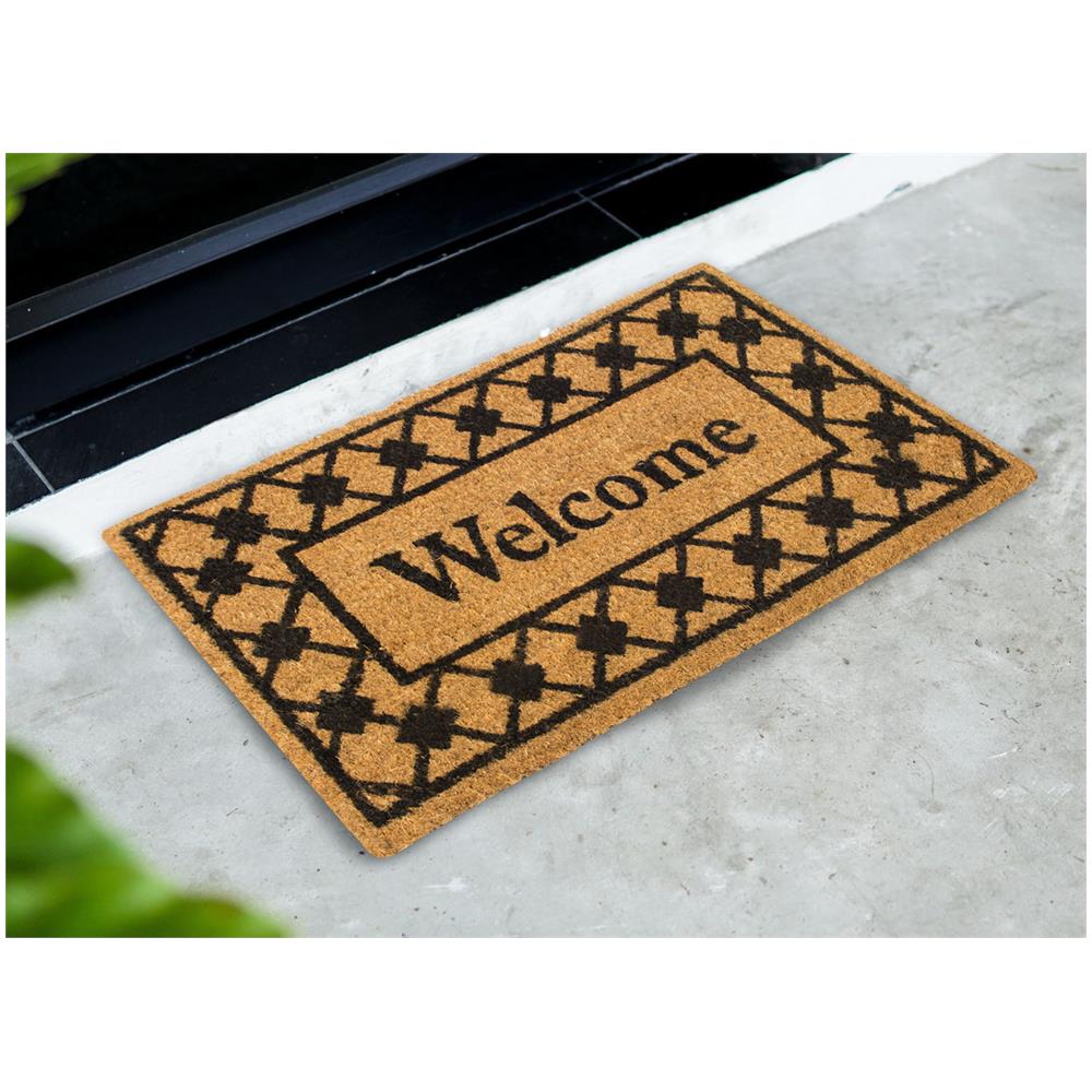 Zerbino Cocco Ingresso Casa Esterno Antiscivolo Fortuna Flat Welcome Rombi   - Foto 8