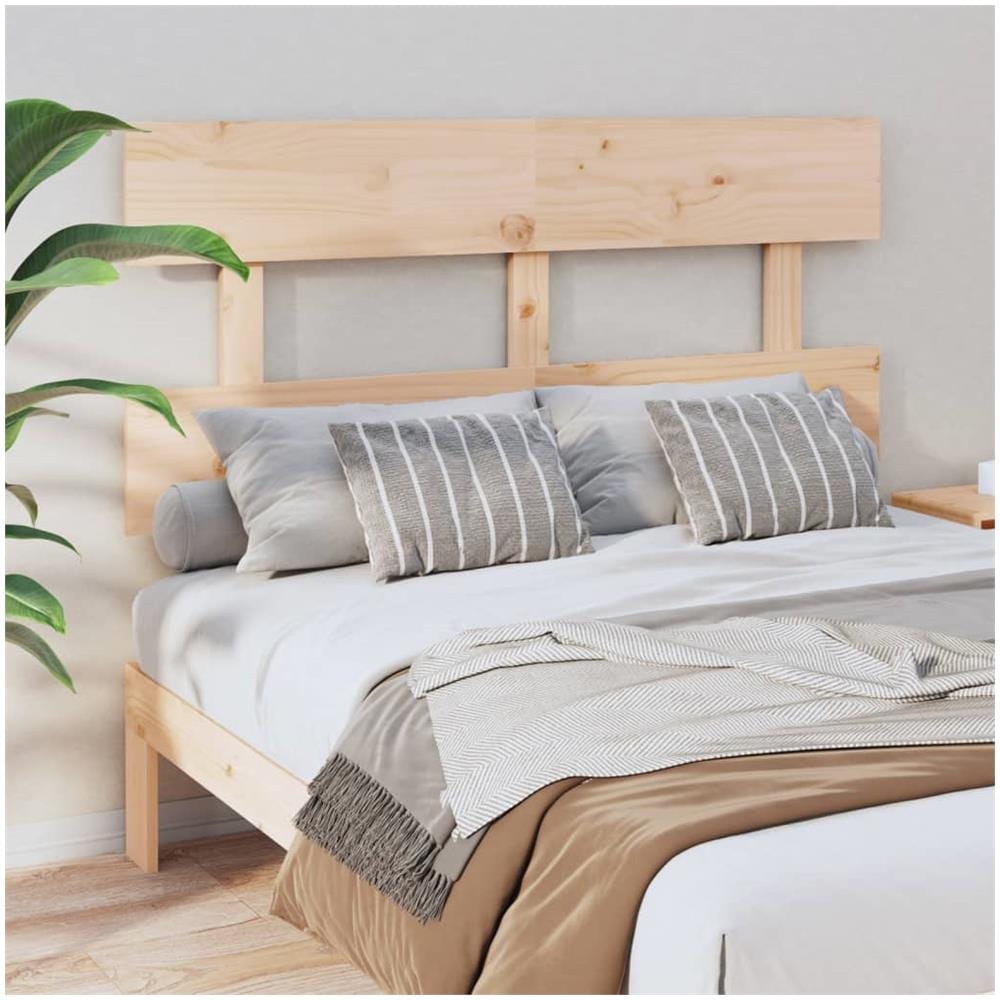 Testiera Per Letto 124x3x81 Cm In Legno Massello Di Pino - Foto 1