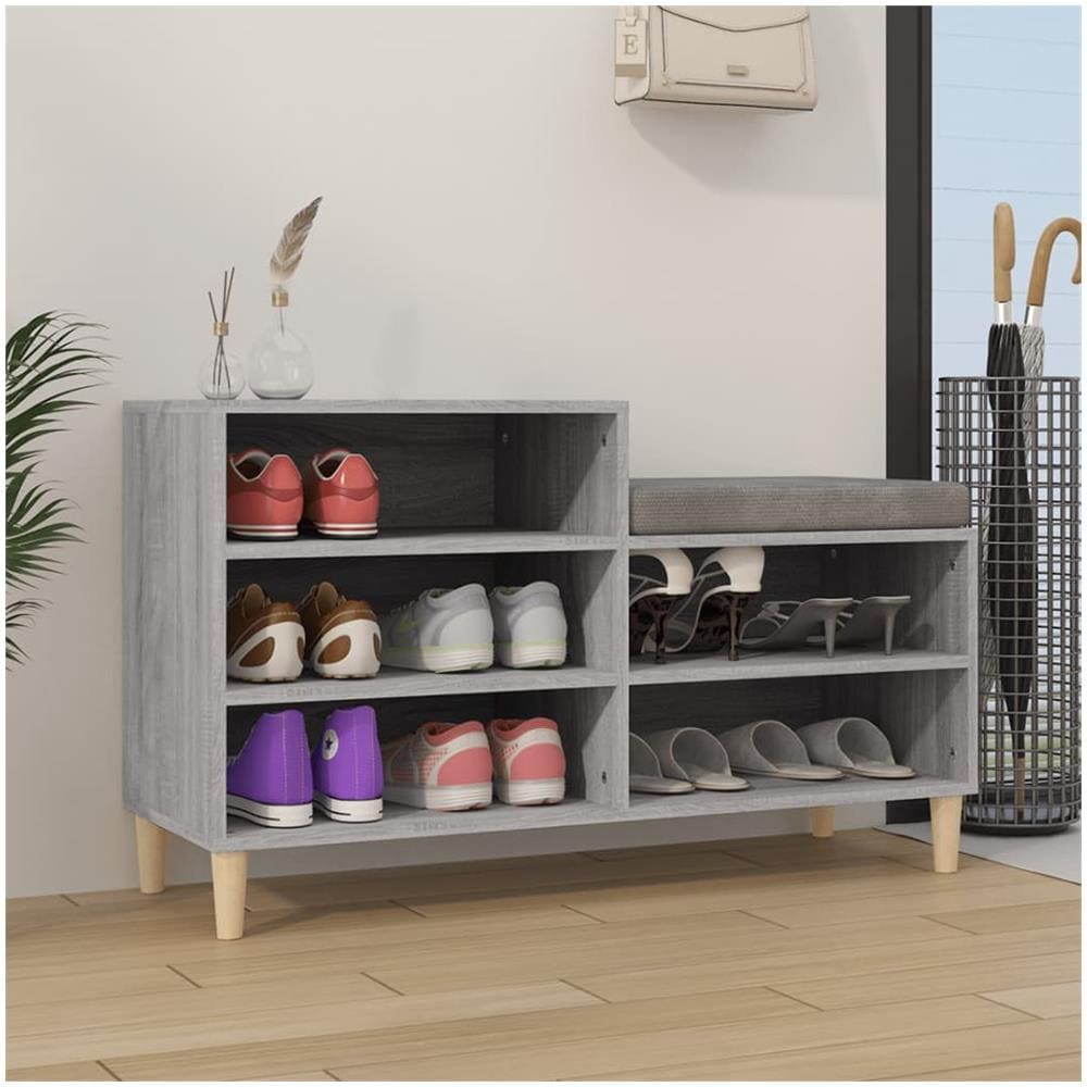 Scarpiera Grigio Sonoma 102x36x60 Cm In Legno Multistrato - Foto 1