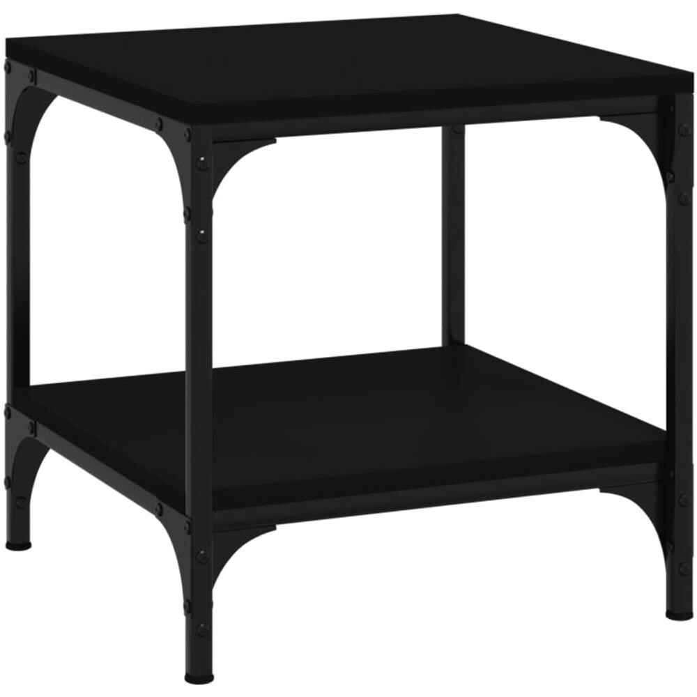 Tavolino Nero 40x40x40 Cm In Legno Multistrato - Foto 2