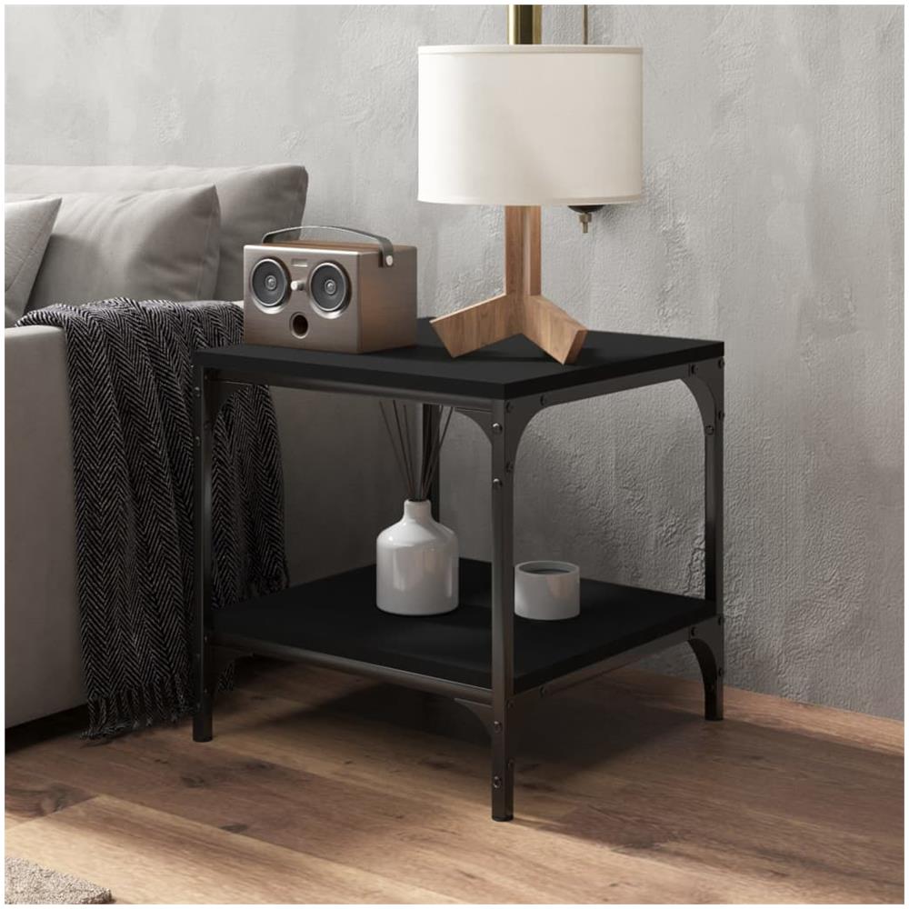 Tavolino Nero 40x40x40 Cm In Legno Multistrato - Foto 3