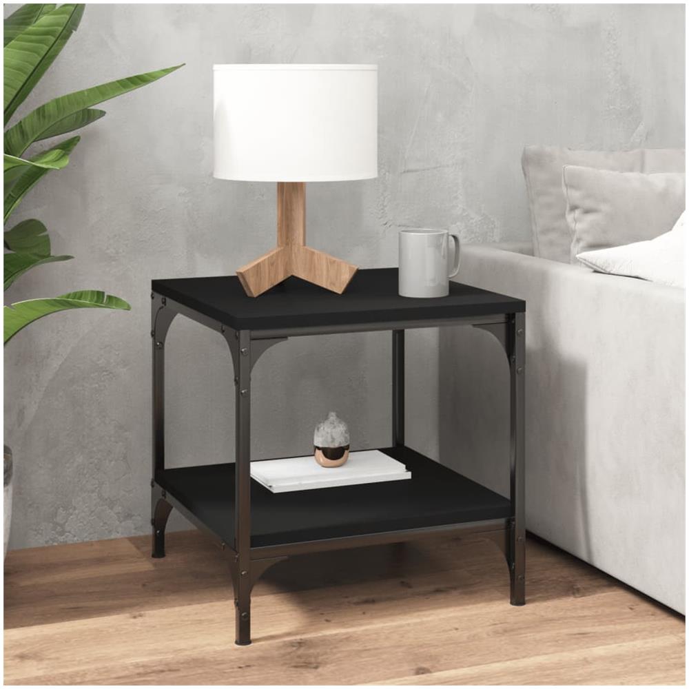 Tavolino Nero 40x40x40 Cm In Legno Multistrato - Foto 1