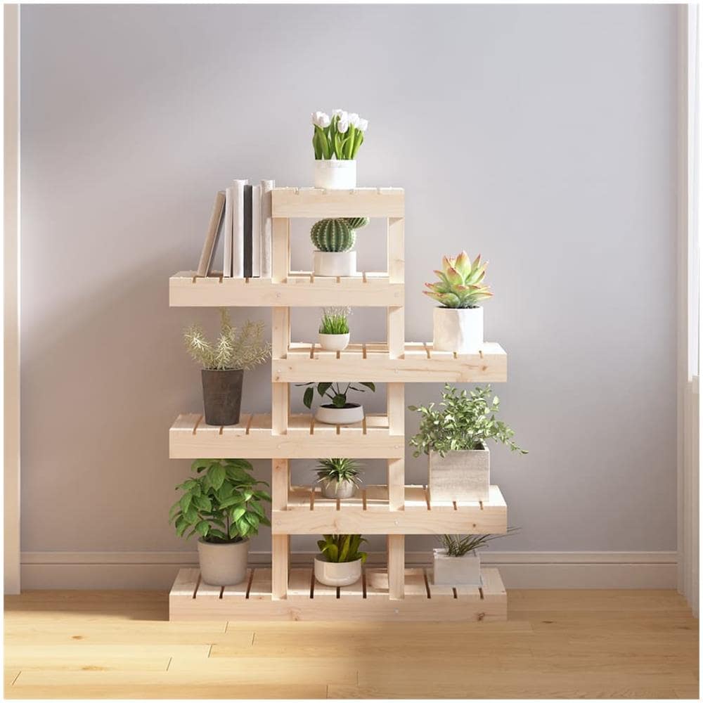 Supporto per Piante 85x25x109,5 cm in Legno Massello di Pino - Foto 1