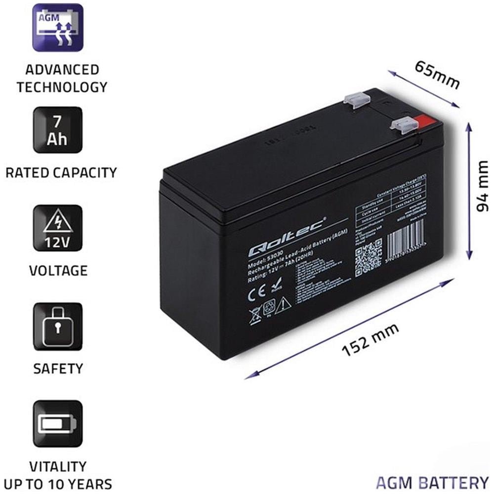 Batteria 53030 Agm | 12v | 7 Ah | Massimo 105a - Foto 4