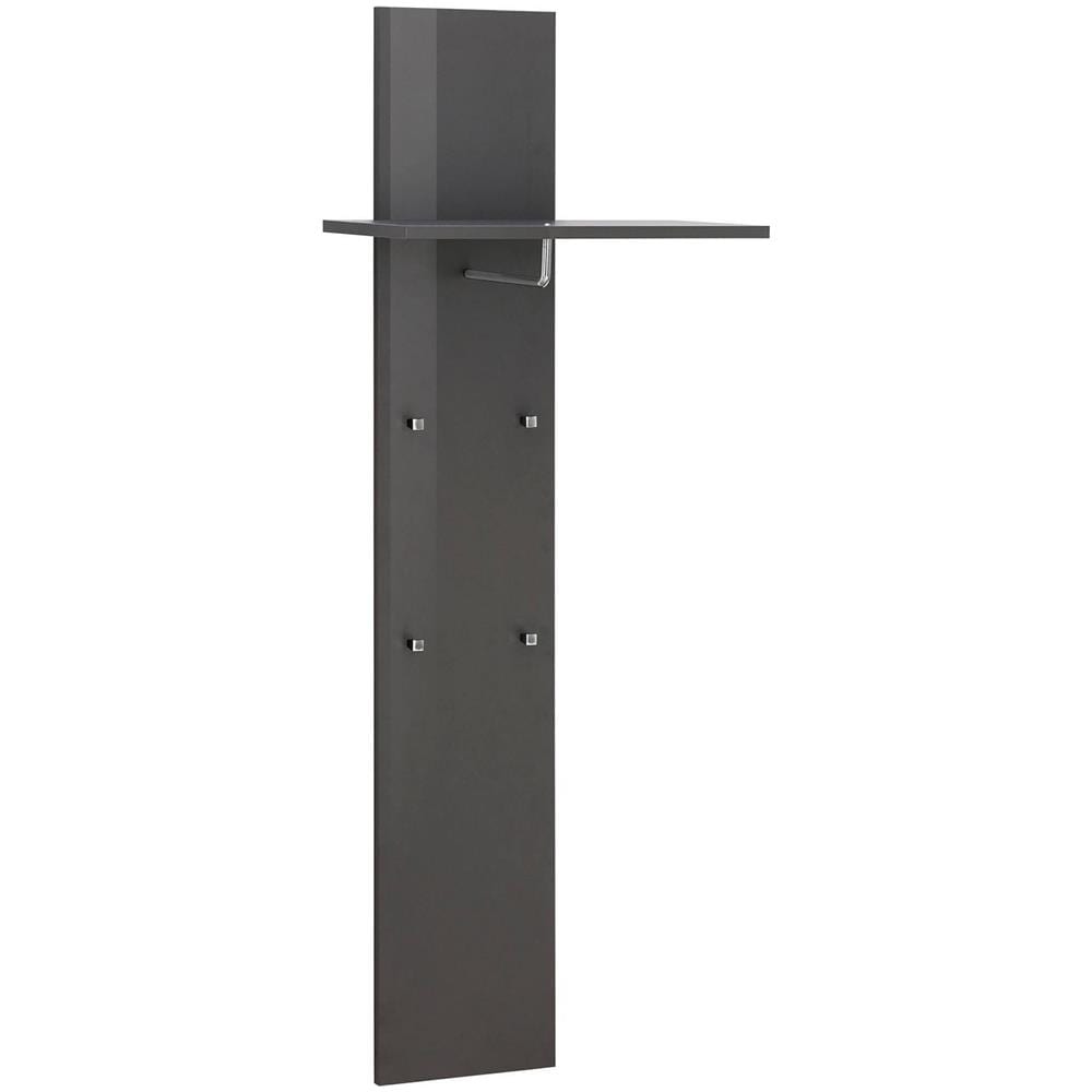 Mobile Da Ingresso Omer, Entratina Moderna Multifunzione, Armadietto Multiuso Per Atrio, 100% Made In Italy, Cm 50x27h140, Antracite Lucido - Foto 2