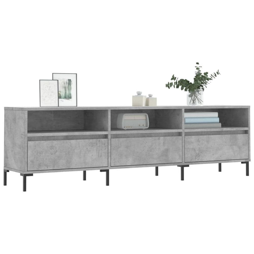 Mobile Tv Grigio Cemento 150x30x44,5 Cm Legno Multistrato - Foto 5