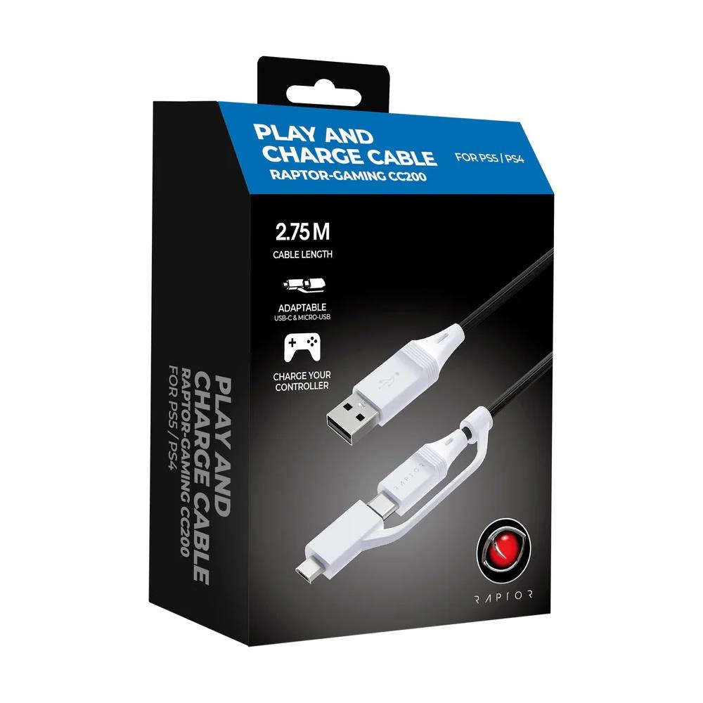 Cavo Di Ricarica E Gioco Cc200 Usb-c Bianco 2,75 M Per Ps5, Xbox Serie X |s, Nintendo Switch E Dispositivi Mobili - Foto 2