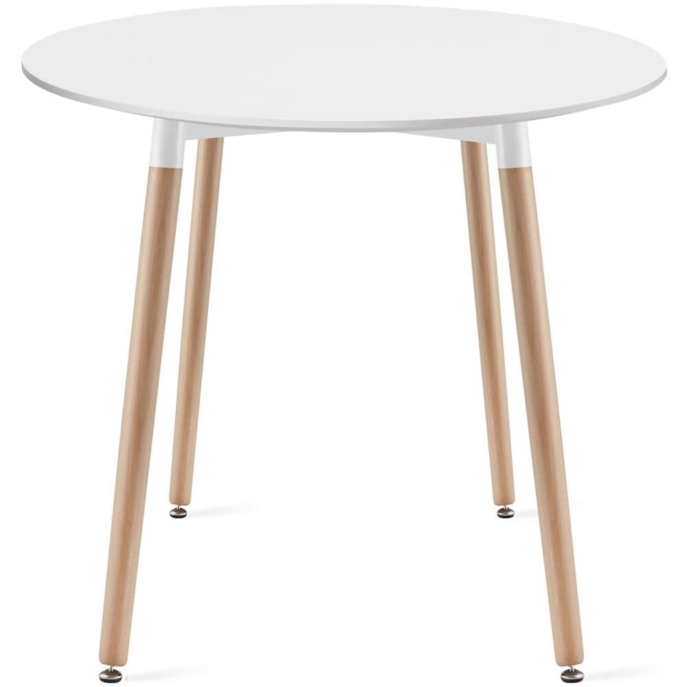 Tavolo da pranzo Ø80 cm, bianco /naturale - Foto 2