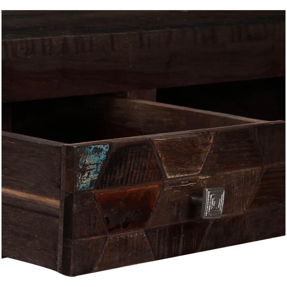 Tavolino Da Caffè In Legno Massello Di Recupero 100x60x35 Cm - Foto 7