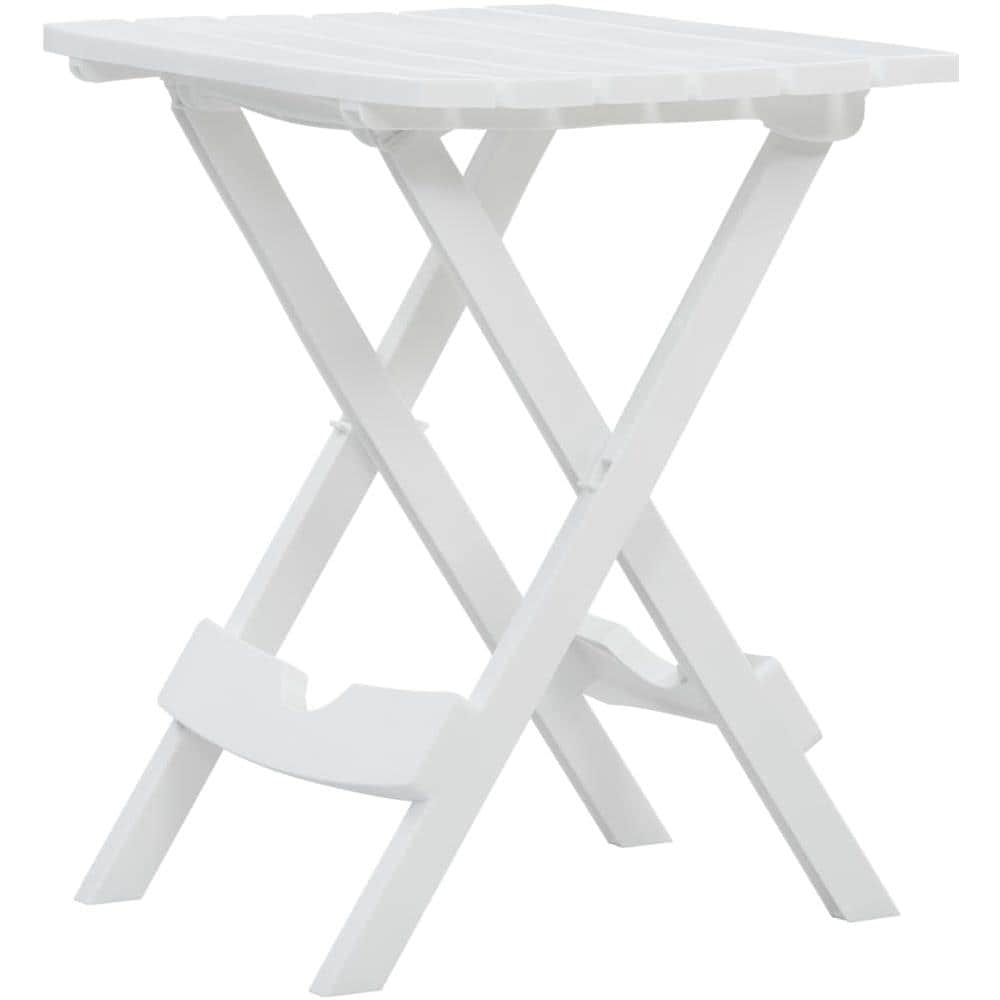 Tavolo Da Giardino Pieghevole 45,5x38,5x50cm Bianco - Foto 2