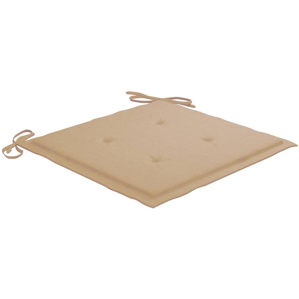 Cuscini per Sedie da Giardino 6 pz Beige 50x50x4 cm in Tessuto - Foto 2