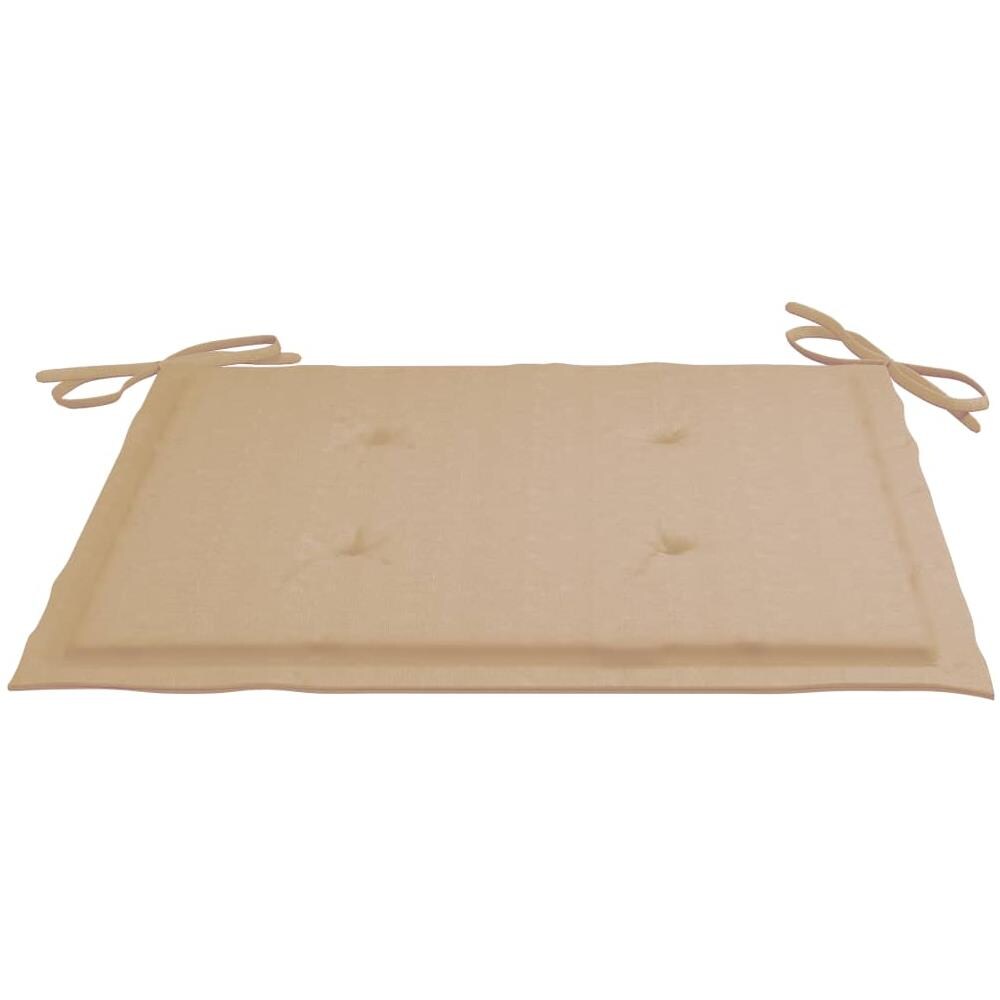Cuscini per Sedie da Giardino 6 pz Beige 50x50x4 cm in Tessuto - Foto 3