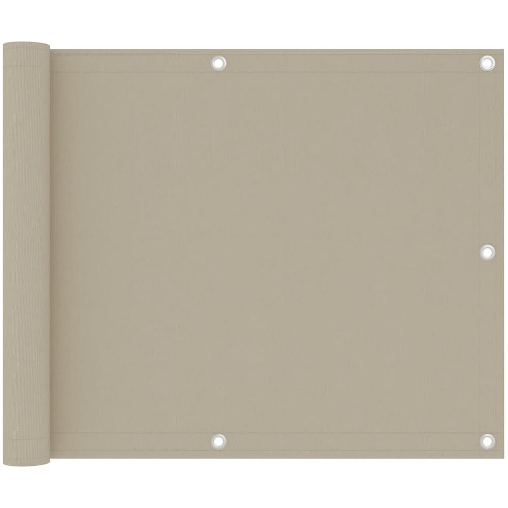 Paravento Balcone Beige 75x500 cm in Tessuto Oxford - Foto 1