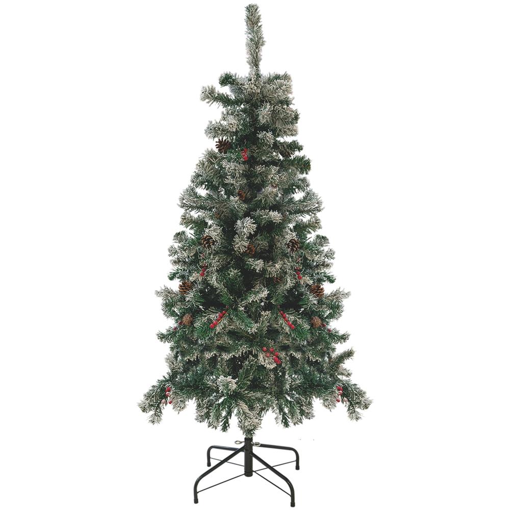 Albero Natale 150 Cm Con Bacche E Pigne Sestriere Verde - Foto 1