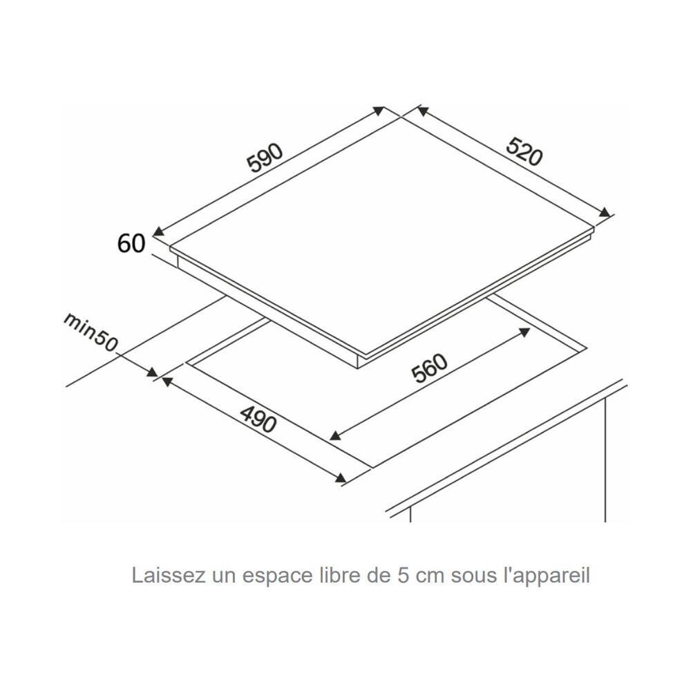 Piano Cottura FAI3546 a Induzione 4 Zone Cottura da 59 cm Colore Nero - Foto 4
