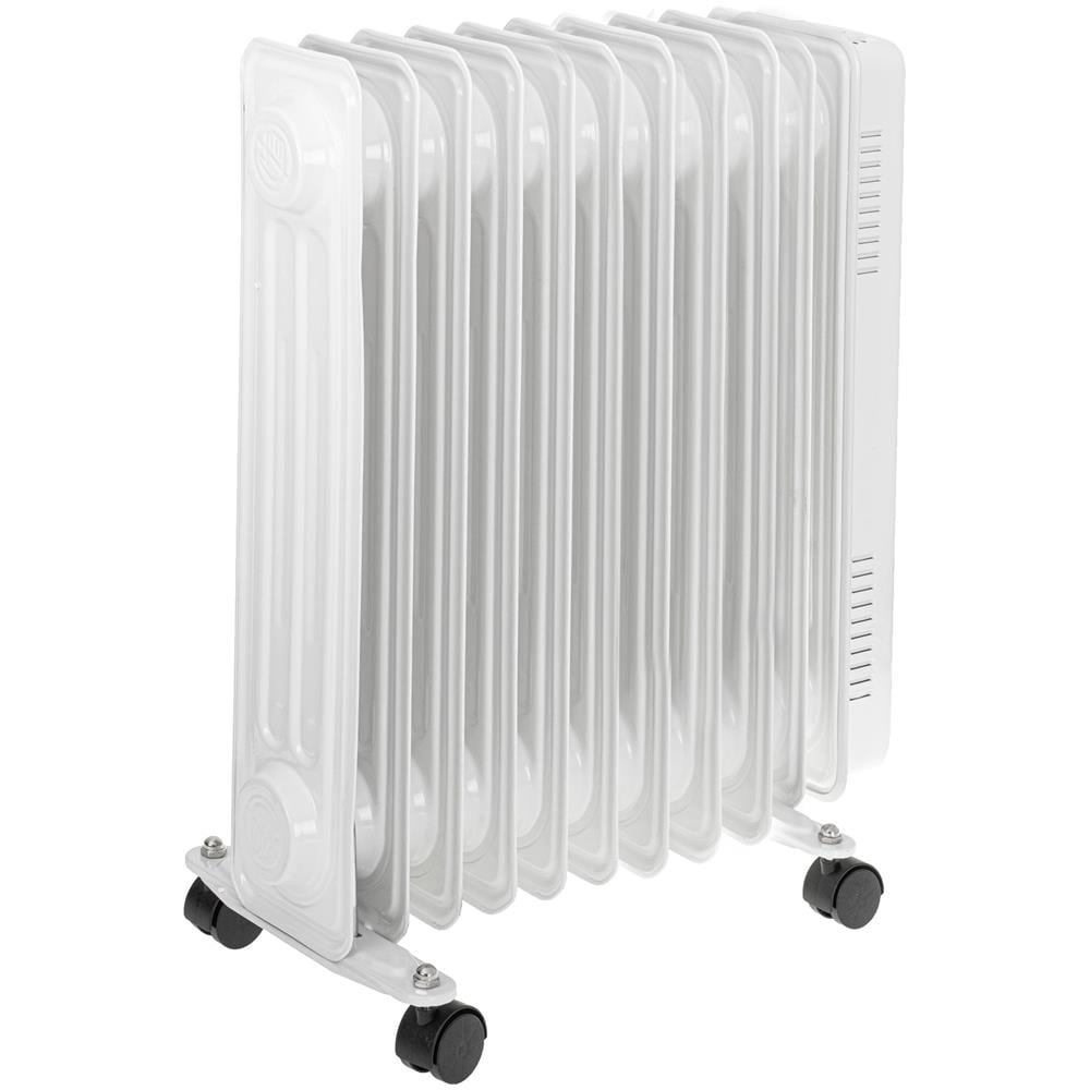 Radiatore Ad Olio Elettrico 11 Elementi 3 Livelli Di Potenza Termostato 2500w Colore Bianco - Foto 6