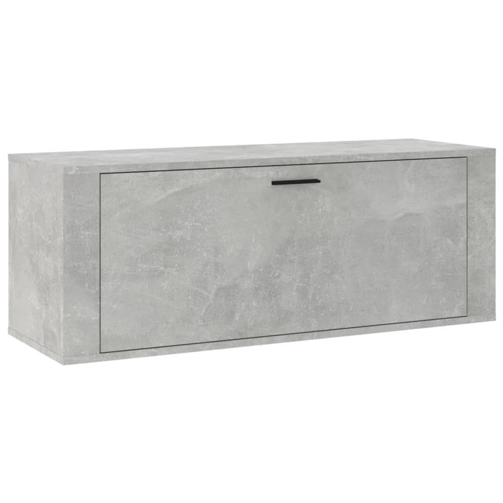 Scarpiera A Muro Grigio Cemento100x35x38cm In Legno Multistrato - Foto 2