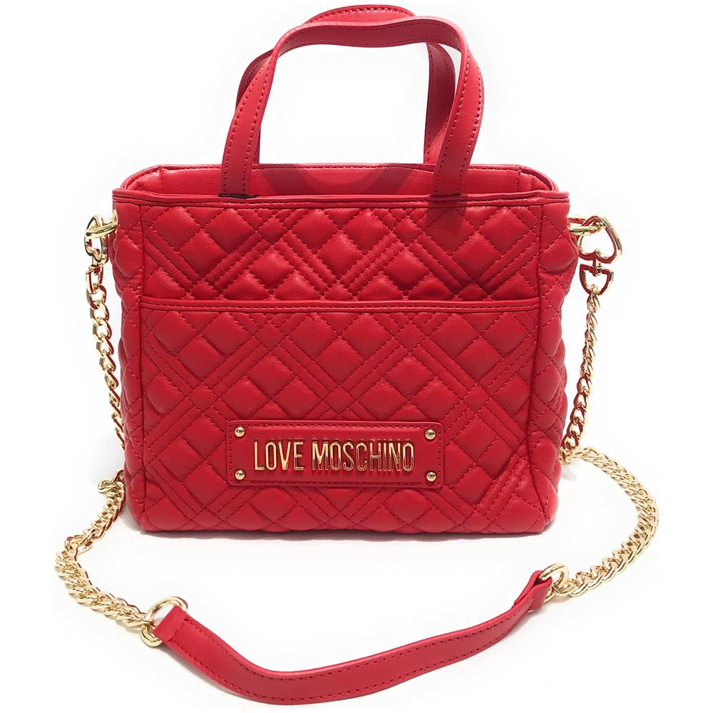 Borsa Donna Love A Mano / Tracolla Trapuntata Rosso Bs23mo29 Jc4020 Media - Foto 1