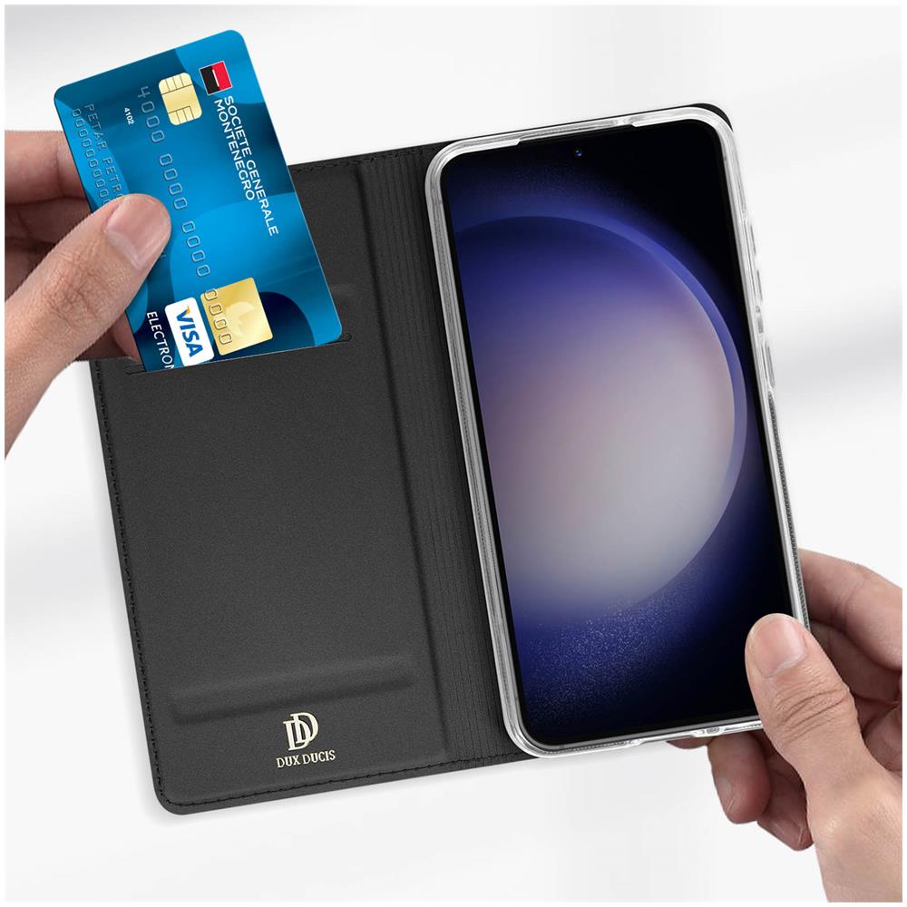 Custodia Samsung Galaxy S23 Portacarte Funzione Supporto Nera - Foto 2