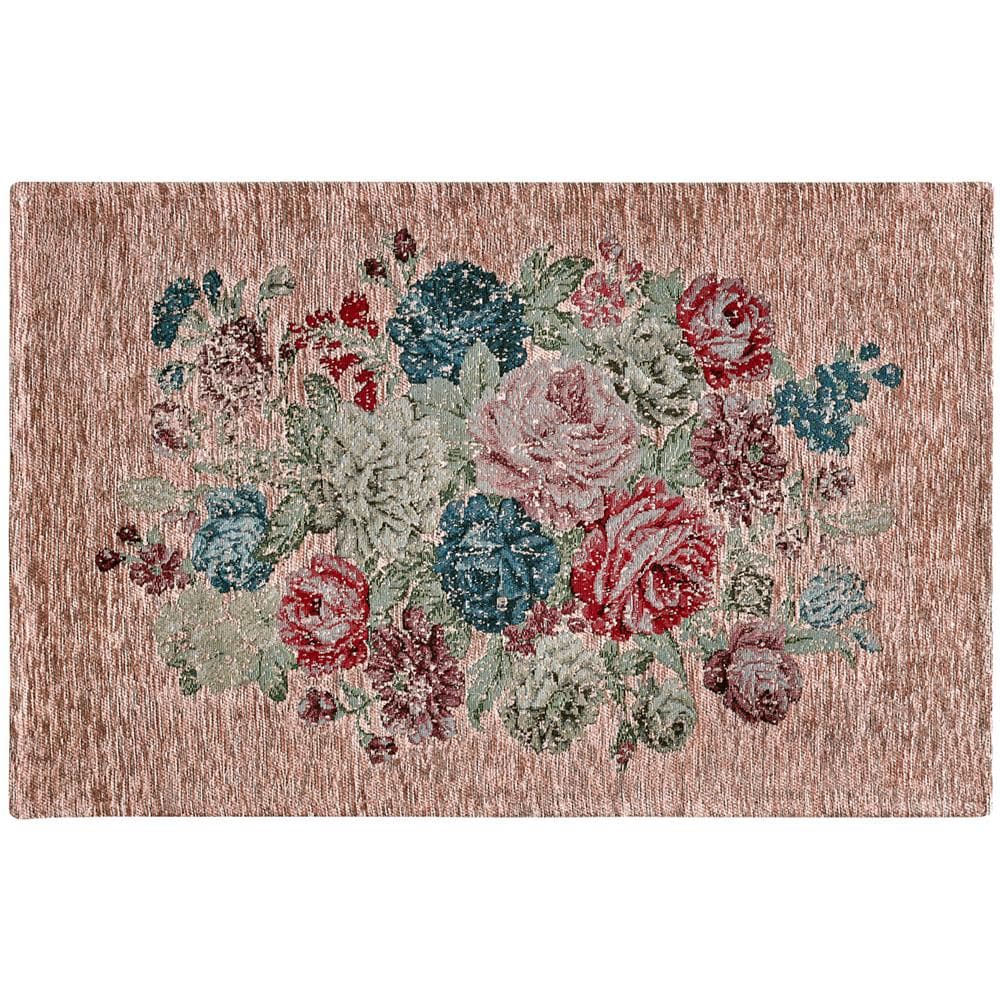 Tappeto Arredo Antiscivolo Camera Salotto Disegno Floreale Danubio Ros&egrave; By Suardi 65x110(Set 2) Rose - Foto 1