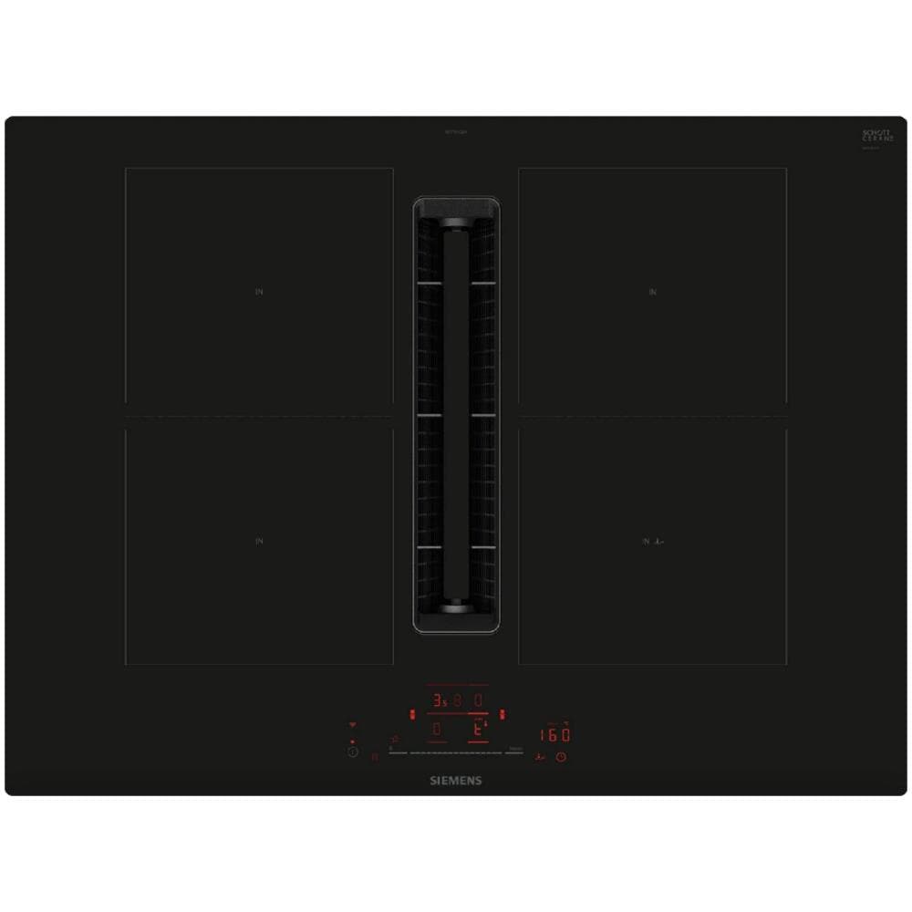 Piano Cottura ED711HQ26E a Induzione Cappa Integrata 4 Zone Cottura da 70 cm Colore Nero - Foto 1