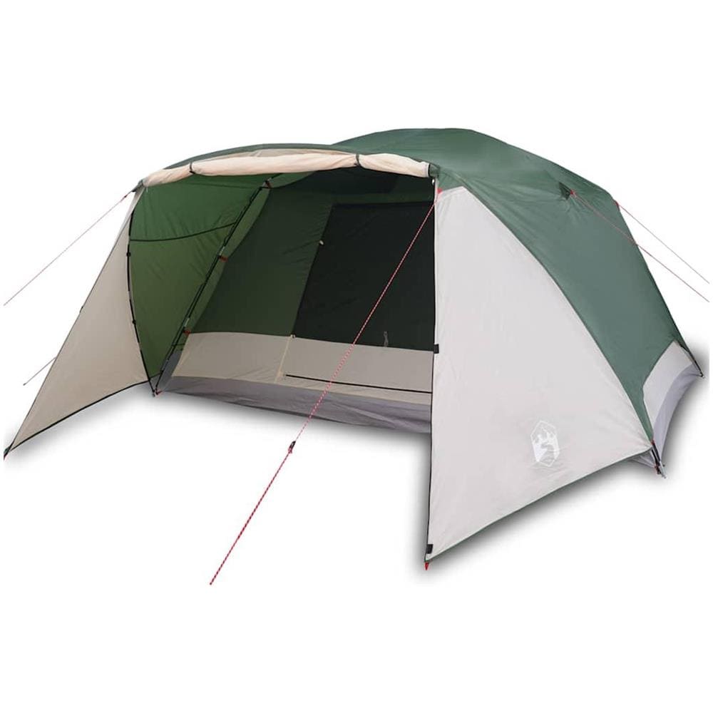 Tenda da Campeggio con Portico per 4 Persone Verde Impermeabile - Foto 1
