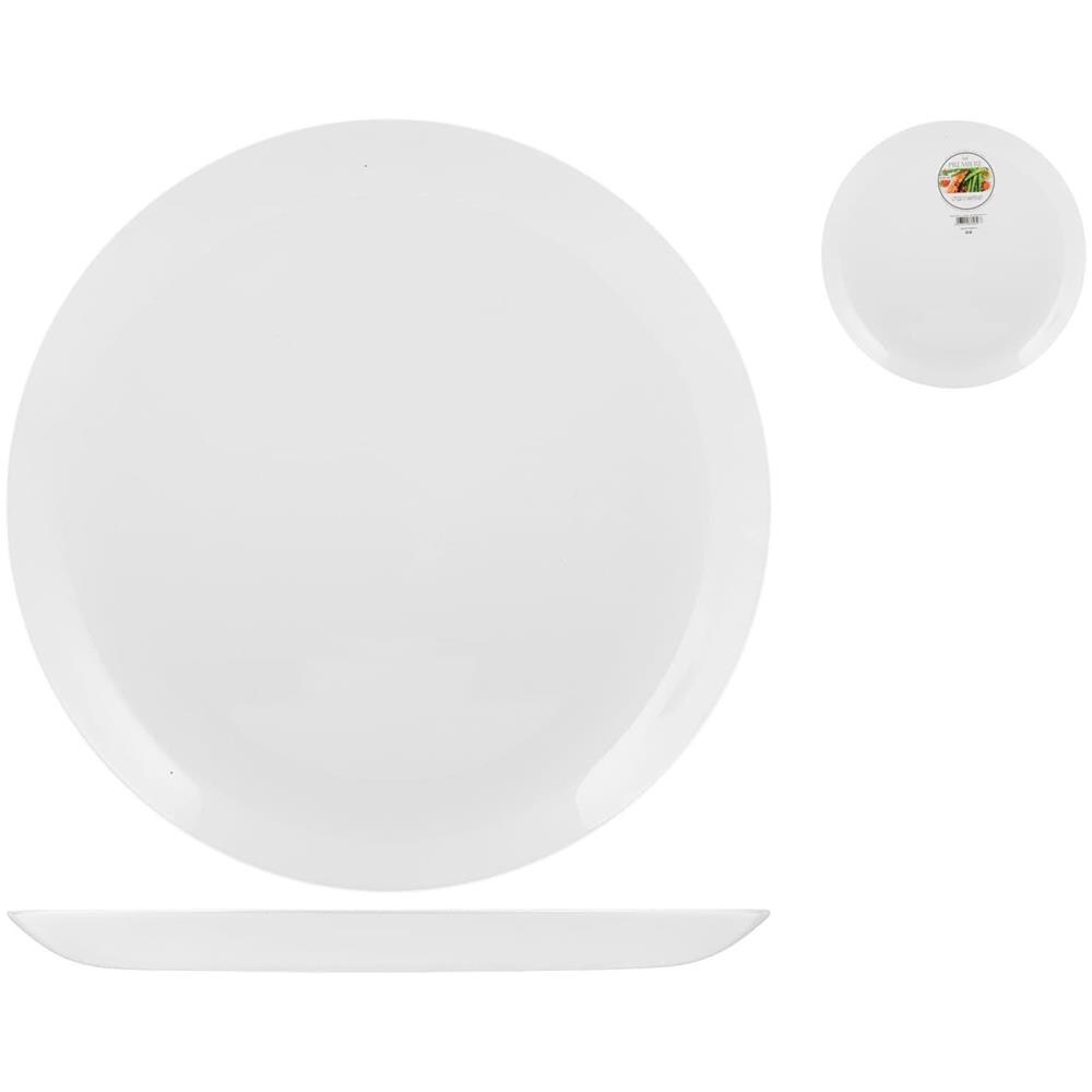 Confezione 6 piatti piani Premiere in vetro opale bianco cm 27 - Foto 1