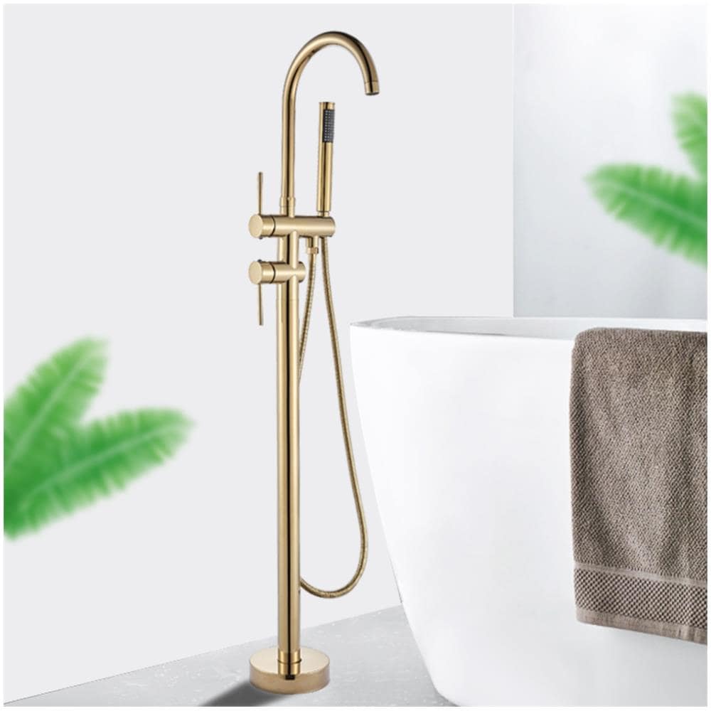 Rubinetto per vasca da bagno indipendente, Blackswan, tipo M51.1, modello oro opaco, misura 114 cm - Foto 4