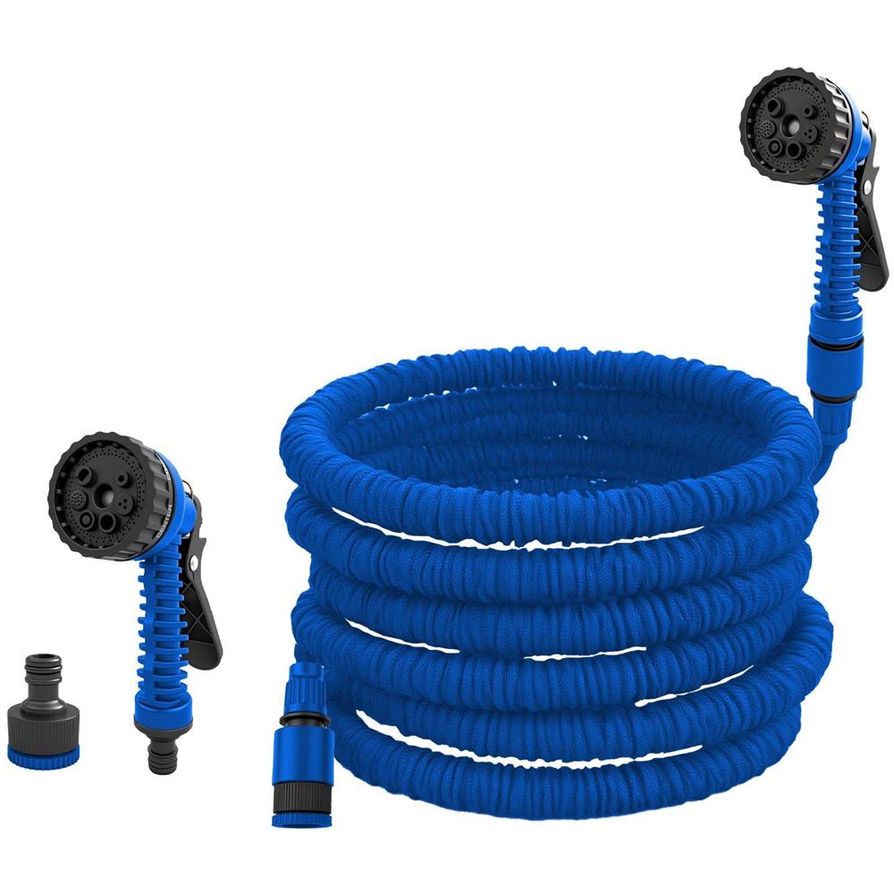 Tubo Acqua Giardino 50ft Tubo Estensibile Da Giardino Dotato Di Pistola Irrigazione 6 Modalità Di Spruzzo, Pompa Acqua Salvaspazio Leggera Resistente - Foto 1